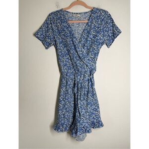 Rare Clockhouse Women’s Bohemian Rushed Trim Floral Pattern Romper Sz M Belted